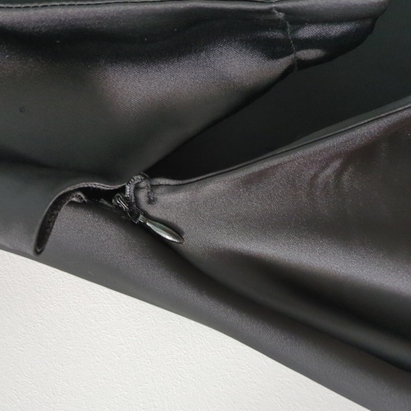 Zara Viral Silky Satin Elegant Black Cut Out Slip Mini Dress Spaghetti Straps - Picture 11 of 11